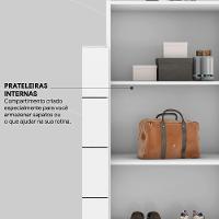 Comoda Sapateira 2 Portas 4 Gavetas 4270 Branco Demobile Branco - 3