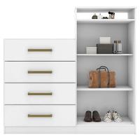 Comoda Sapateira 2 Portas 4 Gavetas 4270 Branco Demobile Branco - 9