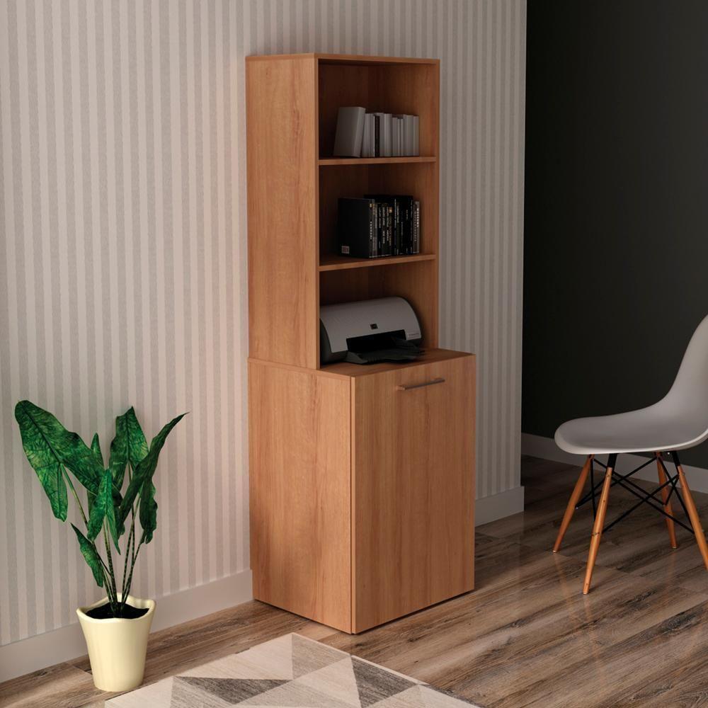 Armario Escrivaninha Multiuso Retratil 5 Nicho Me4171 Amendoa Tecno Mobili Amendoa - 5