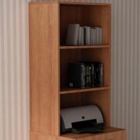 Armario Escrivaninha Multiuso Retratil 5 Nicho Me4171 Amendoa Tecno Mobili Amendoa - 2