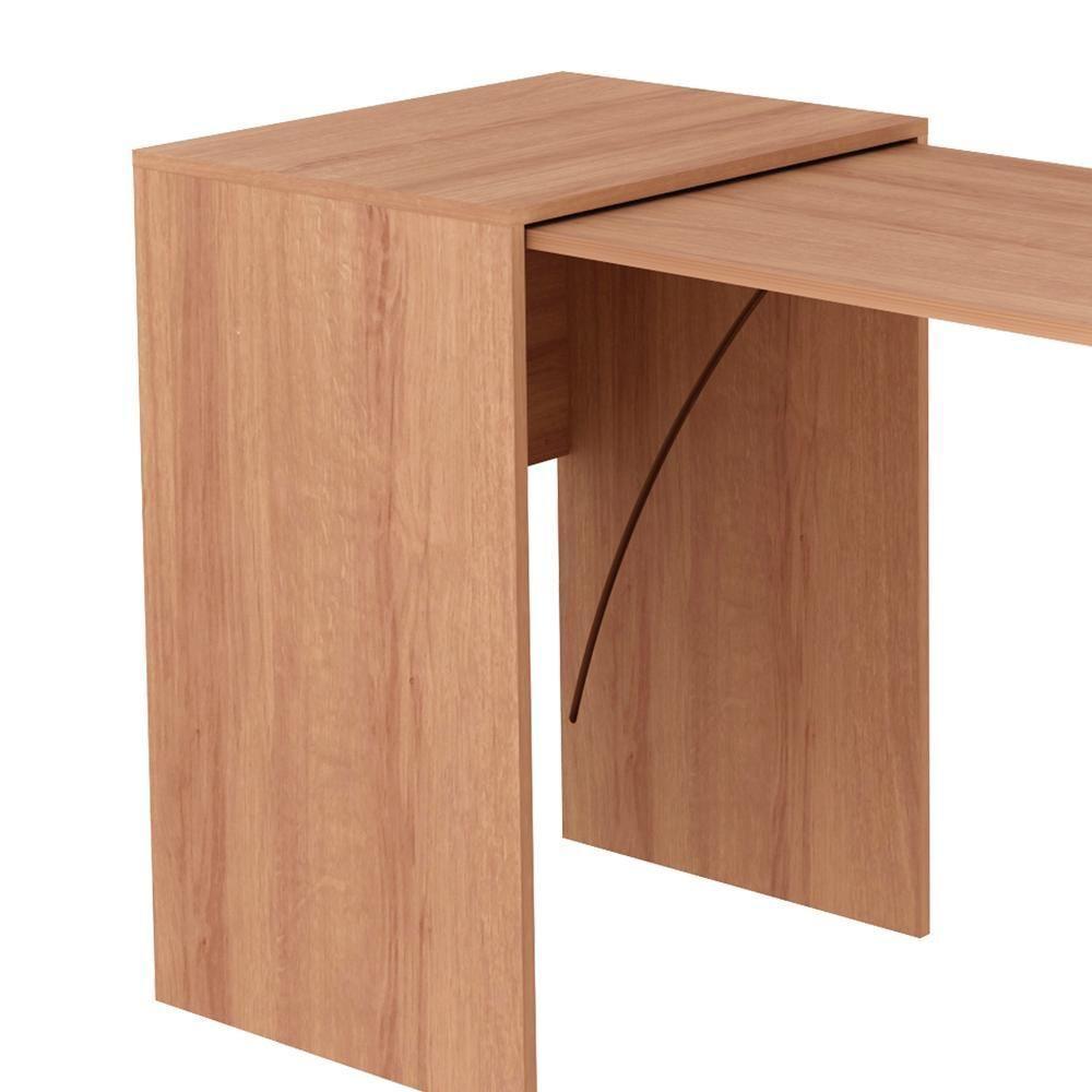 Escrivaninha Multiuso Retratil 2 Nicho Me4170 Amendoa Tecno Mobili Amendoa - 3