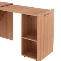 Escrivaninha Multiuso Retratil 2 Nicho Me4170 Amendoa Tecno Mobili Amendoa - 5