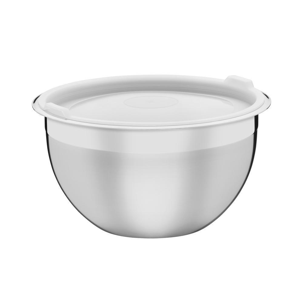 Recipiente Tramontina Cucina Em Aço Inox Com Tampa Plastica Preparar E Servir 28 Cm 8,3 L - 6