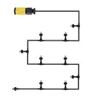 Mangueira Climatizadora Nevoa Kit Sistema Irrigacao Jardim Q