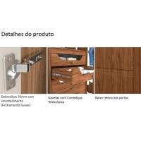 Guarda Roupa Casal 2 Portas de Correr e 4 Gavetas Blumenau Branco - Panan - 3