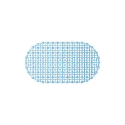 Tapete Oval Para Box De Banheiro Azul