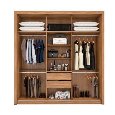Guarda Roupa Casal Metz 3 Portas 2 Gavetas Amêndola Touch- Nude e Preto Prime TX
