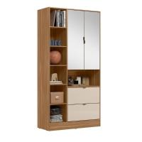 Armário Com Estante 2 Portas Cadiz Amêndola Off White - 1