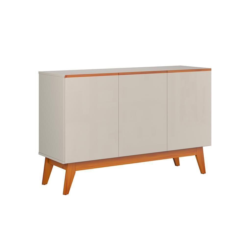 Buffet 3 Portas Para Sala De Jantar Porto Off White Nature - 1