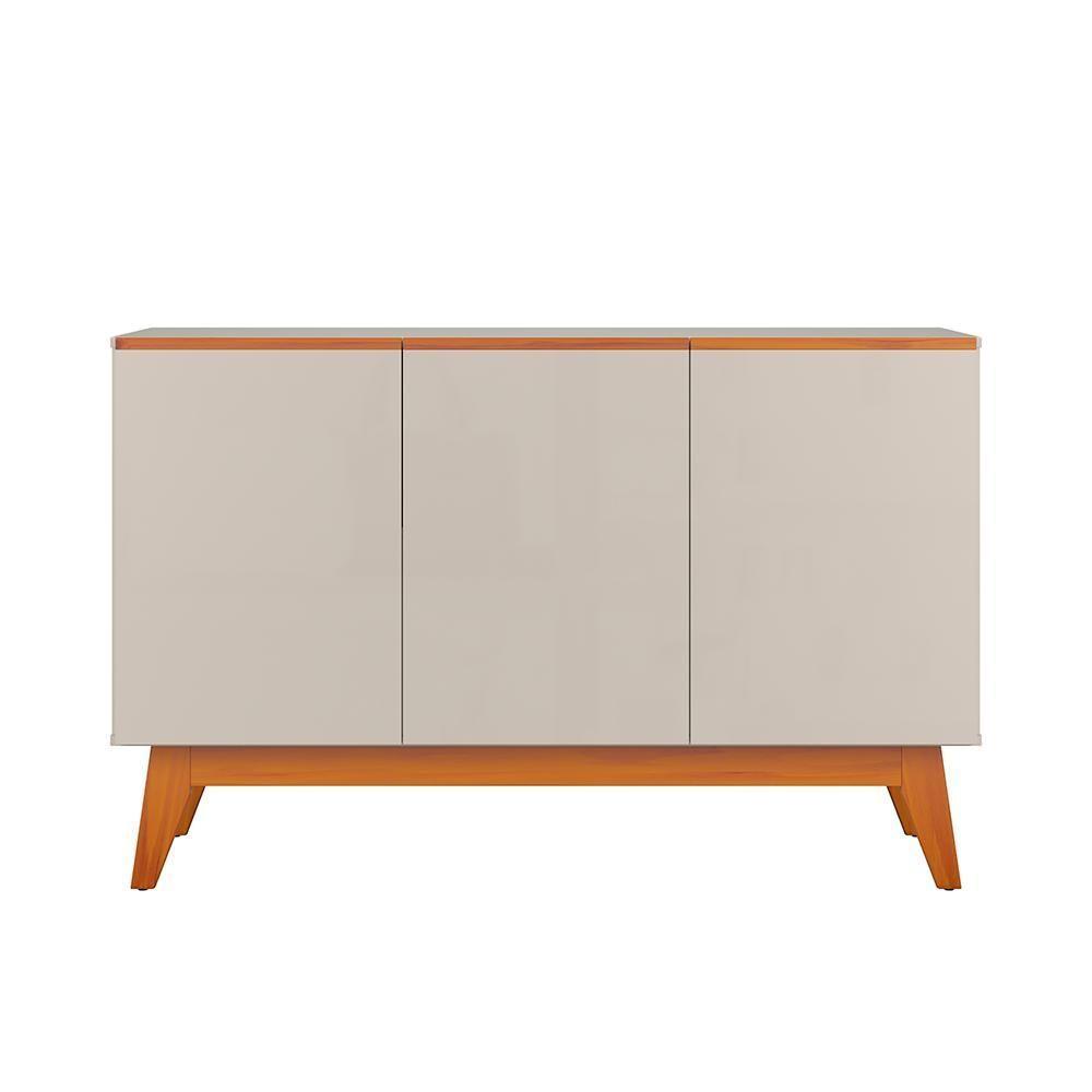 Buffet 3 Portas Para Sala De Jantar Porto Off White Nature - 4