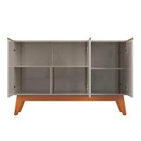 Buffet 3 Portas Para Sala De Jantar Porto Off White Nature - 3