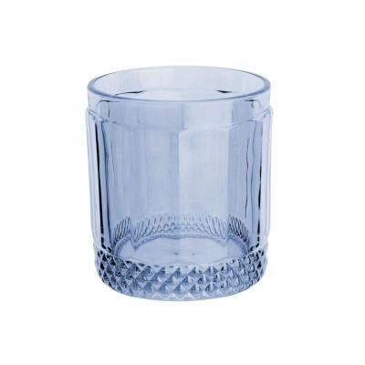 Jogo De Copos Baixos Em Vidro Splendor Azul Com 6 Peças 330ml L\'hermitage