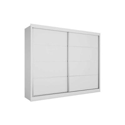 Guarda Roupa Casal Verona Plus 2 Portas de Correr 3 Gavetas Branco MDF Europa