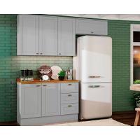 Kit de Cozinha Modulada 4 Peças Americana (2 Aéreos. 1 Balcão, 1 Complemento) Cinza - Henn - 1