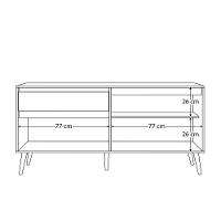 Buffet Aparador Ravi 4 Portas 1 Gaveta Nature Off White - Abmaza - 6