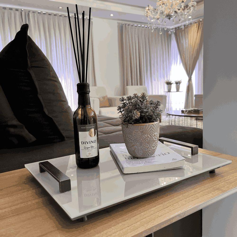 Bandeja Marrom Espelhada Com Alça - 3