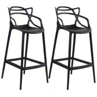 Conjunto C-2 Banquetas Médias Masters Allegra - 66 Cm - Preto - 1