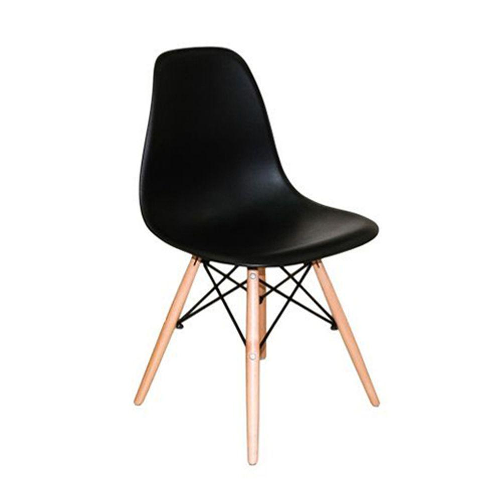 Kit Mesa Jantar Eames Eiffel 90cm + 4 Cadeiras Eames Eiffel - Preta - 3