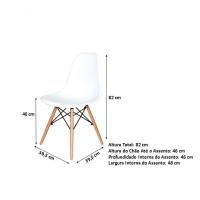 Kit Com 2 Cadeiras Charles Eames Eiffel Branco - 4
