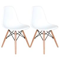 Kit Com 2 Cadeiras Charles Eames Eiffel Branco - 1