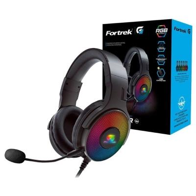 Headset Gamer Fortrek Cruiser, Usb, Rgb, 7.1 Virtual Surround, Drivers 50mm, Preto