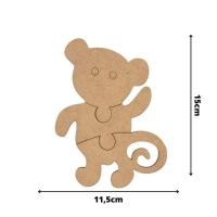 Quebra-cabeça Educativo 100% Mdf Cru 3pçs/4pçs Macaco - 3
