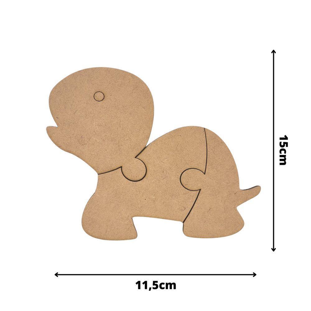 Quebra-cabeça Educativo 100% Mdf Cru 3pçs/4pçs Tortuguita - 2