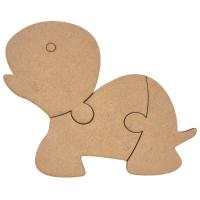 Quebra-cabeça Educativo 100% Mdf Cru 3pçs/4pçs Tortuguita - 1