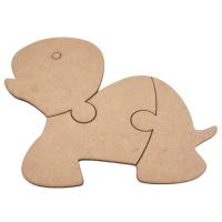 Quebra-cabeça Educativo 100% Mdf Cru 3pçs/4pçs Tortuguita - 3