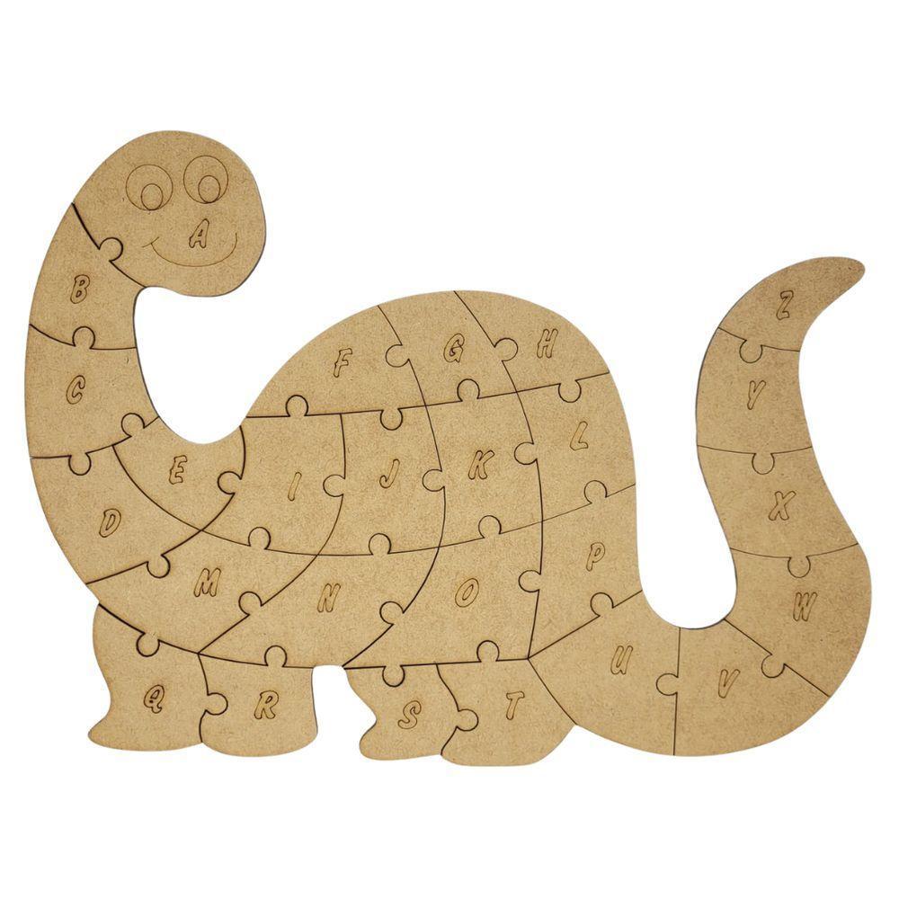 Quebra-cabeça Educativo 100% Mdf Cru 26pçs/35pçs Dinossauro N°2 - 1