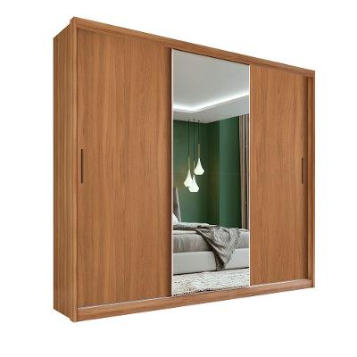 Guarda Roupa Casal Verona Flex 3 Portas 2 Gavetas Amêndola Touch- Off White MDF