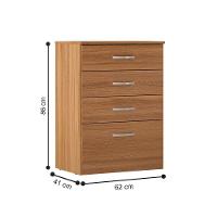 Guarda Roupa E Cômoda Barcelona Amêndola Touch Off White