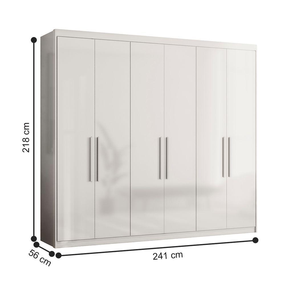 Guarda Roupa E Cômoda Barcelona Branco - 4