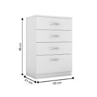 Guarda Roupa E Cômoda Barcelona Branco - 5