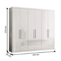 Guarda Roupa E Cômoda Melbourne Branco