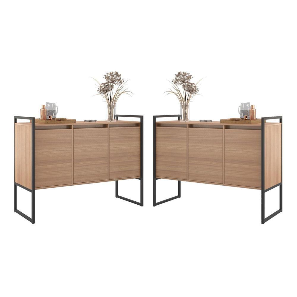 Buffet 3 Portas Rouxe Conjunto 2 Unidades - Montana Montana - 1