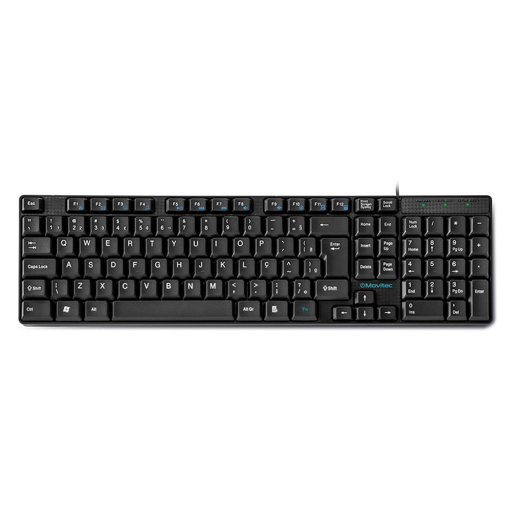 Teclado Movitec Com Fio Otf-01 Teclado Otf-01 Na Com Fio - 1