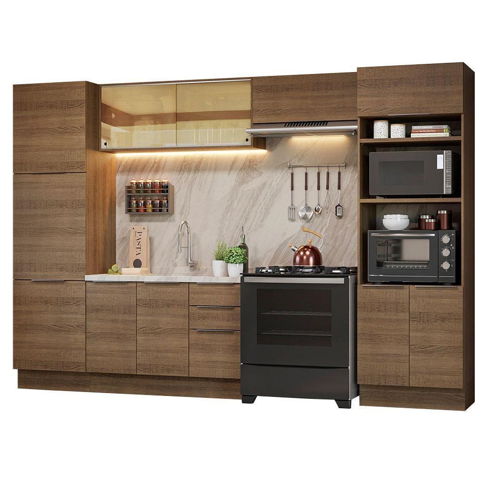 Armário De Cozinha Completa 330cm Rustic Stella Madesa 07 Rustic - 4