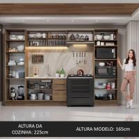 Armário De Cozinha Completa 330cm Rustic Stella Madesa 07 Rustic - 9