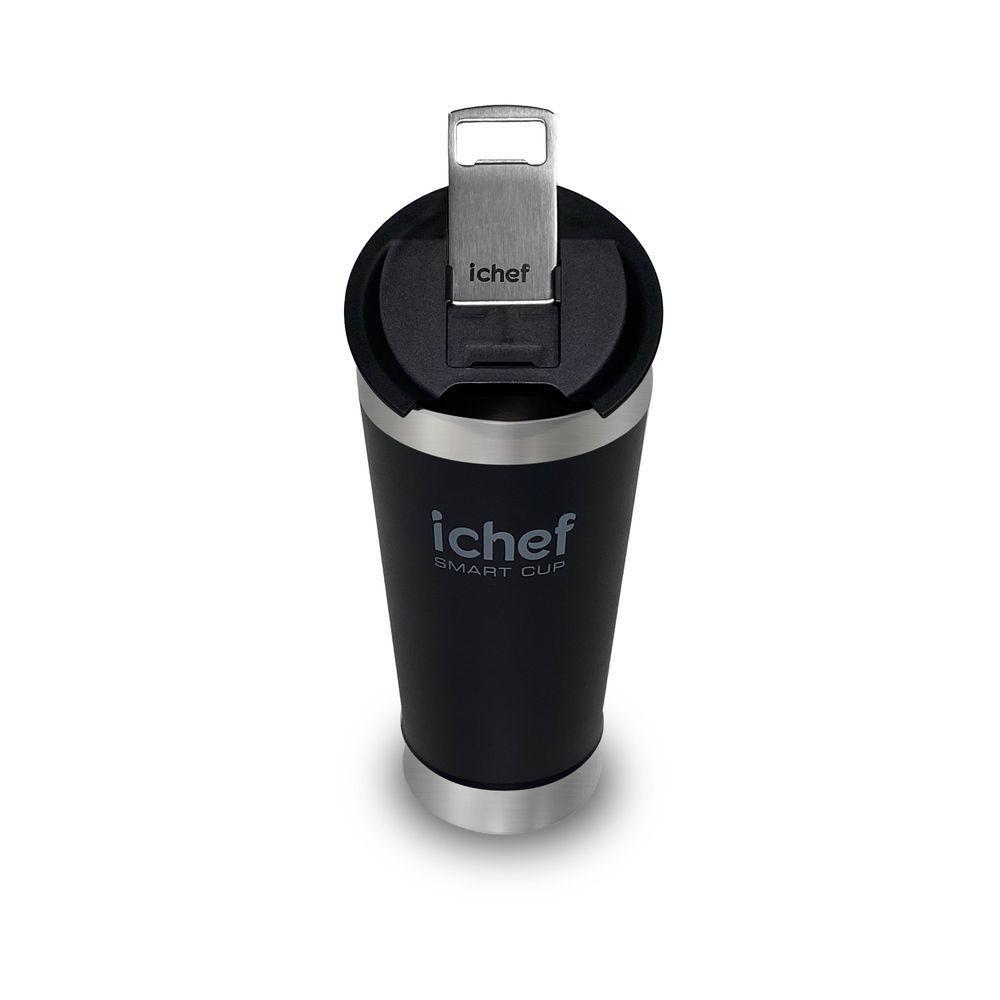 Copo Térmico Com Tampa Smart Cup Ichef 600 Ml | Preto - 5