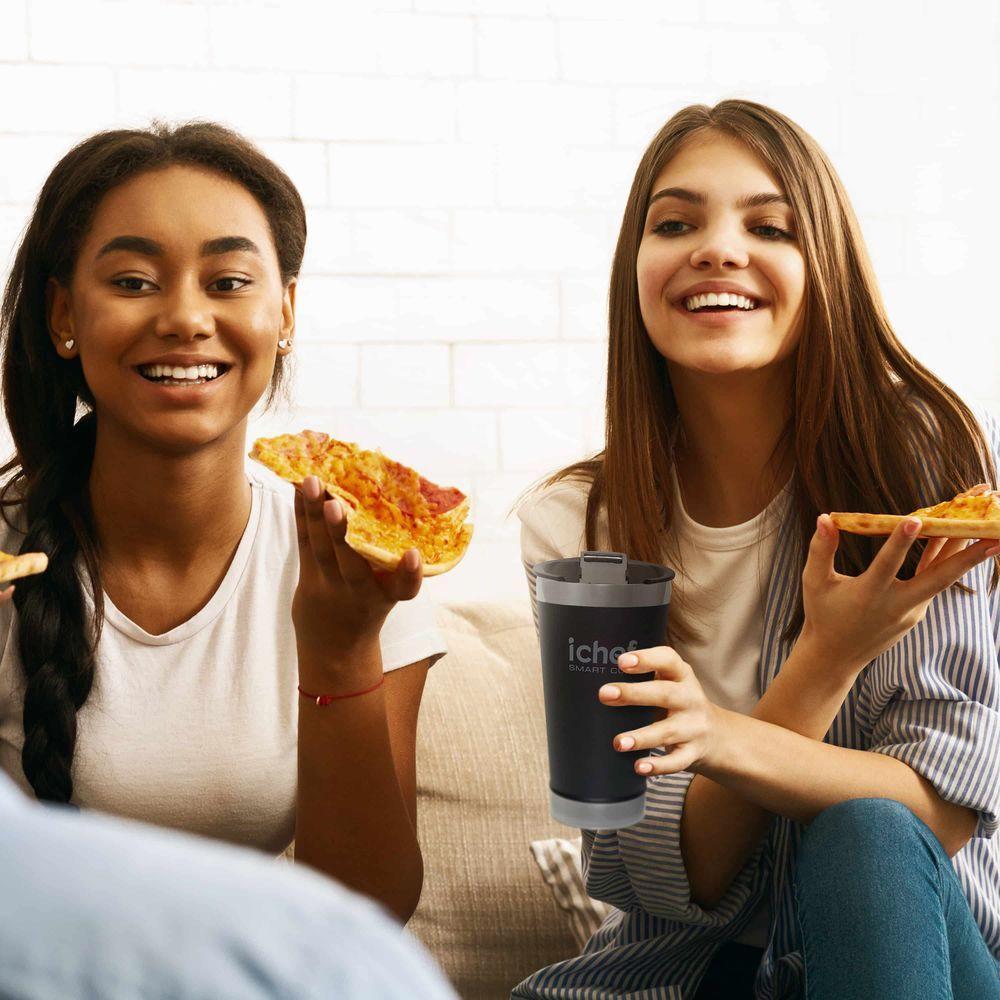 Copo Térmico Com Tampa Smart Cup Ichef 600 Ml | Preto - 7