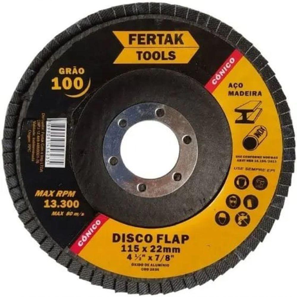 Disco Flap Cônico 4.1-2?? - Fertak Grao 60 - 1