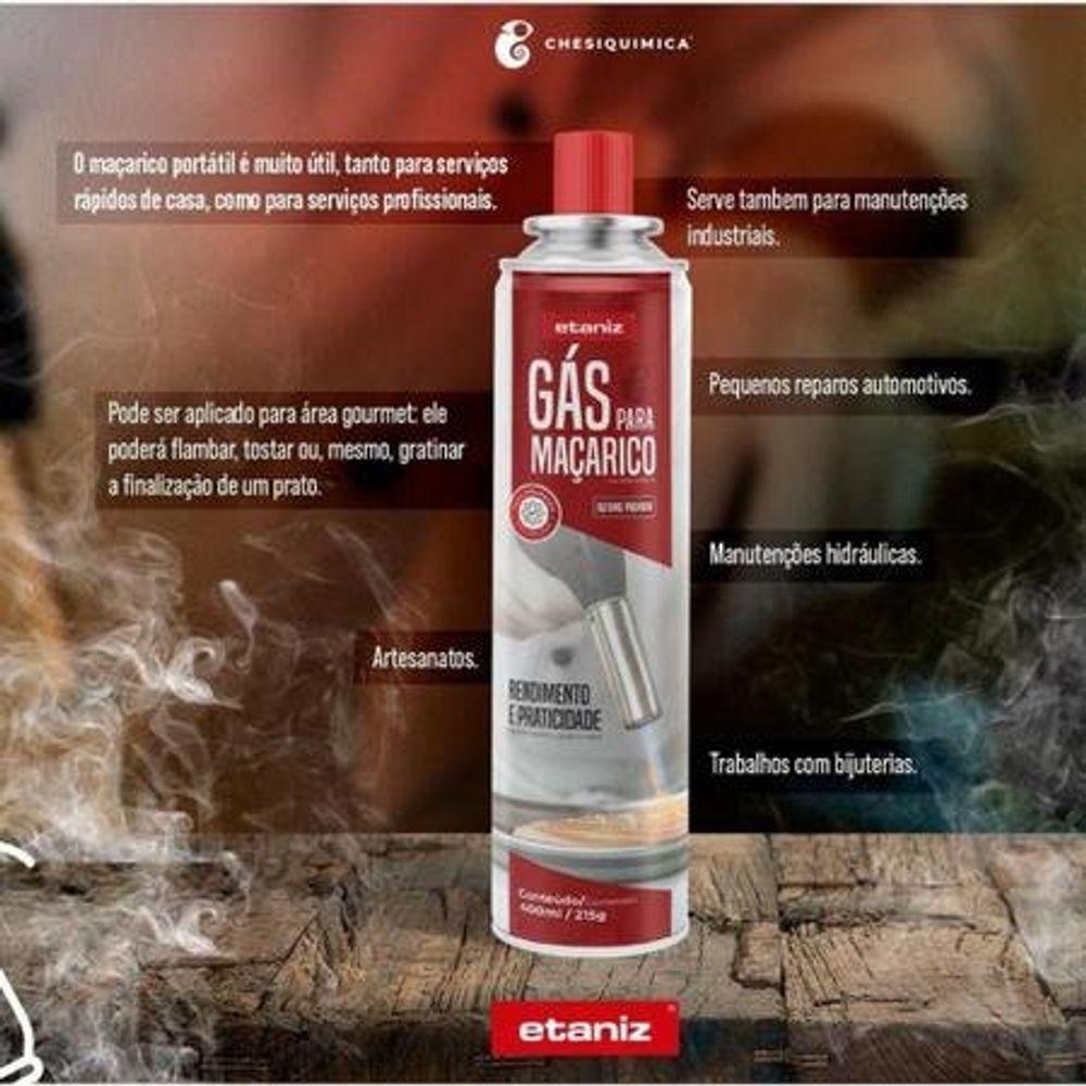 Kit 6 Cartuchos De Gás Para Maçaricos 400ml-215g Etaniz - 5