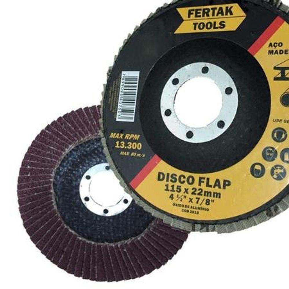 Disco Flap Cônico 4.1-2?? - Fertak Grao 100 - 4