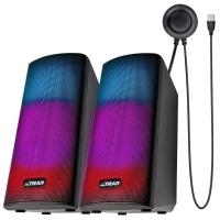 Caixa De Som Bluetooth Cartão Sd Usb Para Pc Notebook E Celular Rgb - 4