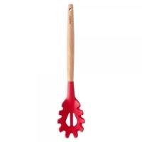 Pegador De Massas De Silicone Cabo De Madeira 32 Cm - Vermelho - 2