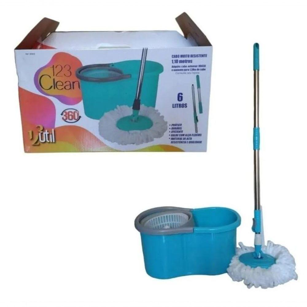 Mop Giratorio 360graus C-balde 6l Esfregão - 123util - 4