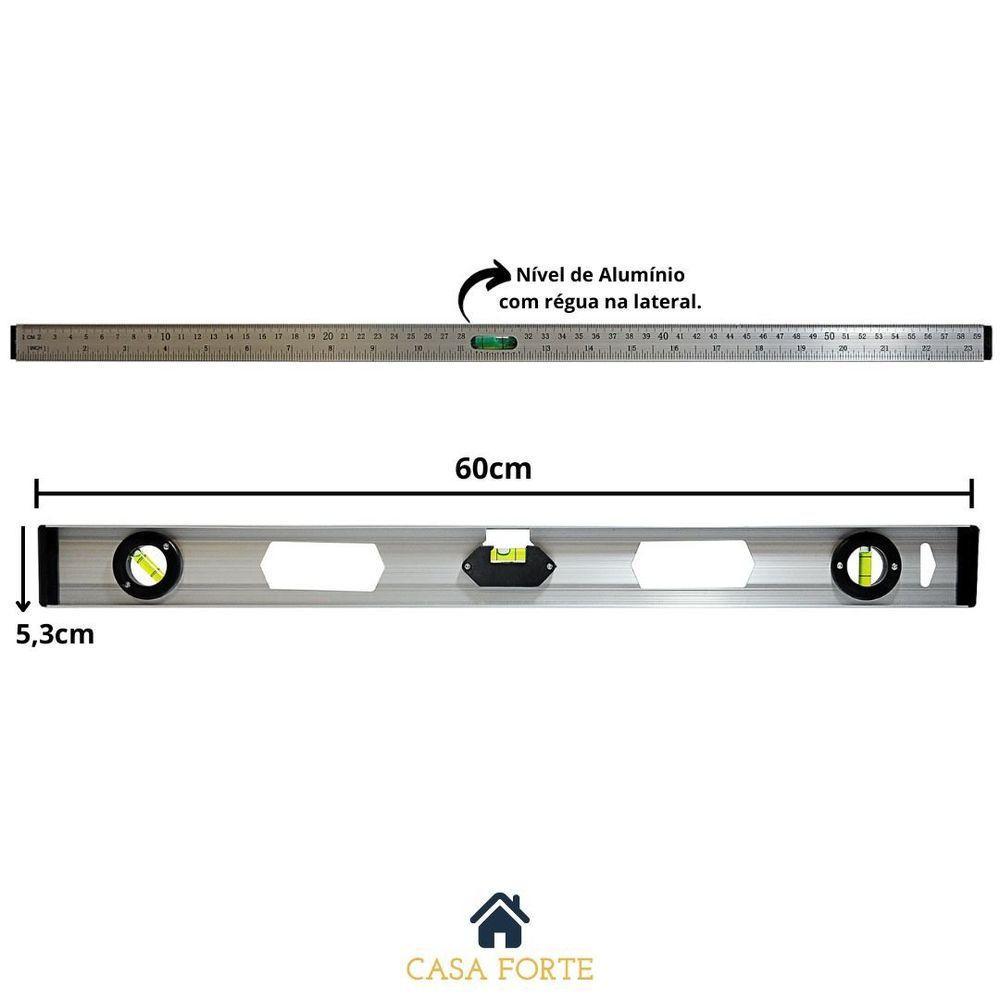 Nivel Liga De Aluminio 60 Cm X 5,1 Cm X 2,2 Cm - Hutz - 2