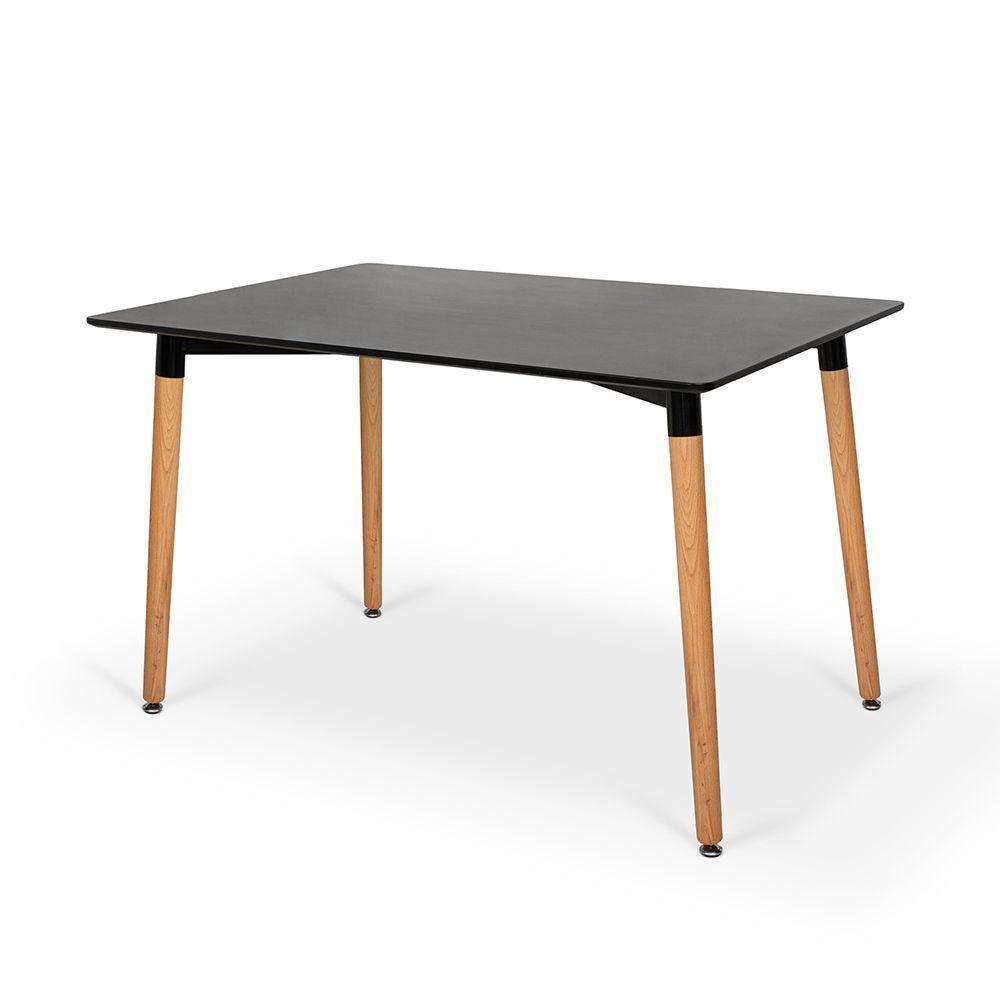 Conjunto Mesa De Jantar Retangular Eiffel Preta 120x80cm Com 4 Cadeiras Allegra - Vermelho - 6