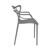 Conjunto Mesa De Jantar Retangular Eiffel Preta 120x80cm Com 4 Cadeiras Allegra - Cinza Escuro - 7